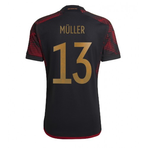 Germany Thomas Muller #13 Replica Away Stadium Shirt World Cup 2022 Short Sleeve